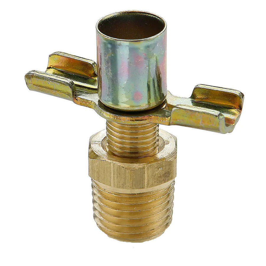 Brass Drain Cock - External Seal MNPT - 1/4 x 1/8